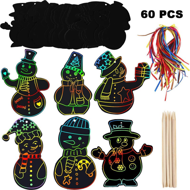 クロスボーダークリスマスアートスクラッチオフ絵画クリエイティブ DIY ブックマーク漫画子供のスクラッチオフ竹スクラッチオフ絵画卸売|undefined