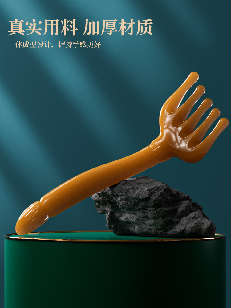 Masajeador de cabeza de cinco garras masaje peine herramienta de terapia capilar resina tendón dragado Meridian rascarse cuero cabelludo descompresión artefacto