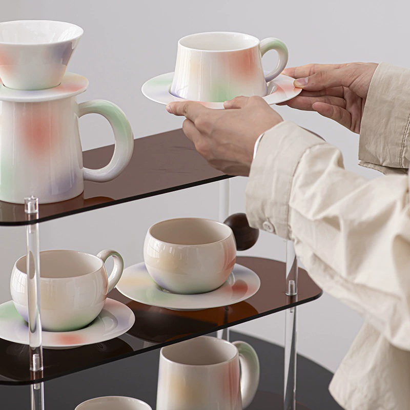 Ceramic concentrated creative sophisticated wineglass, simple and elegant design