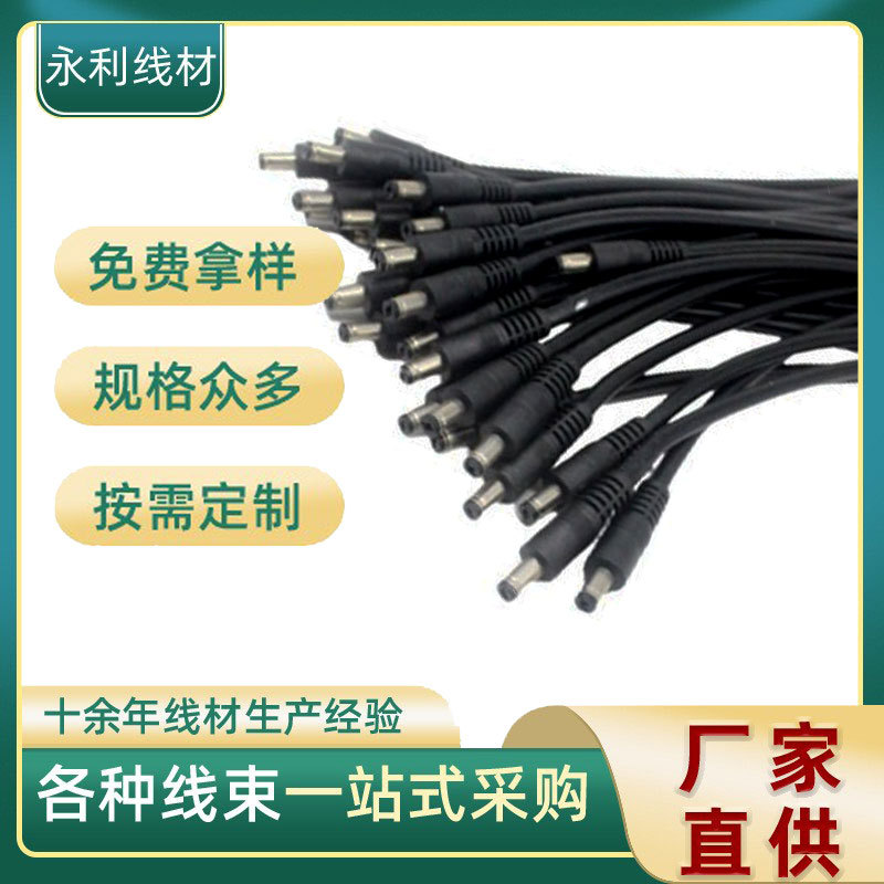 Customized Dc Male Terminal Connection Cable 5525 Waterproof 1m Extension Cable Led Thick Pure Copper 5521Dc Power Cord