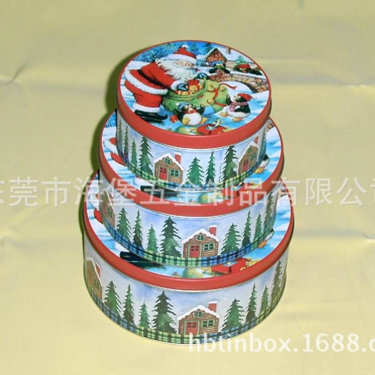 圣诞罐; 圣诞花圆罐;马口铁罐礼品礼品罐礼盒零食食品级马口铁