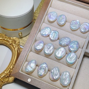 Zhuji Pearl Natural Colorful Light Baroque Alien Pearl Earrings Female European and American Style Niche Elegant All-match Earrings