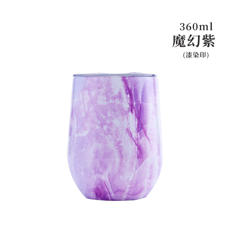 FUENTE fabricante cáscara de huevo Taza de pintura de impresión versión completa doble 304 taza de cerveza de acero inoxidable en forma de U vino aislado copa de vino