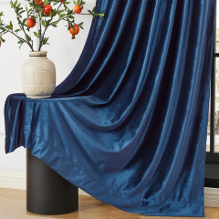 Soft and skin-friendly velvet curtains for cross-border foreign trade dropshipping, Amazon semi-blackout velvet curtains, finished products