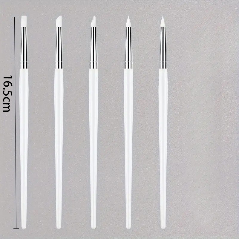 Nuevo lápiz de manicuras transfronterizas de talla de lápiz de manicuras de herramientas de manicuras conjunto de cepillo de talla puntual perforación de lápiz de manicuras de silicona