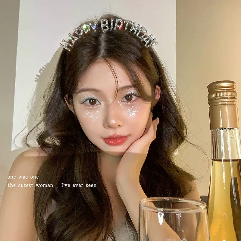 欧美跨境生日派对头饰头箍女字母happy birthday生日快乐发箍皇冠