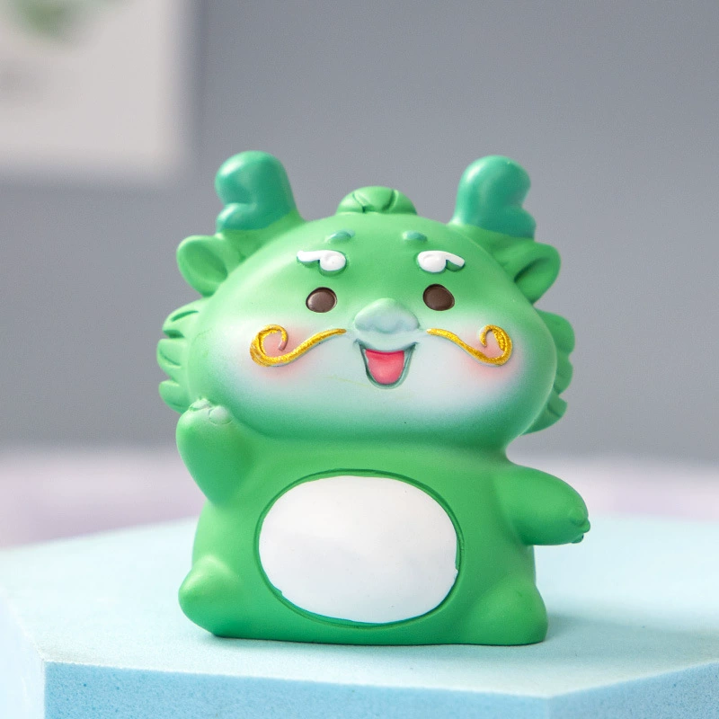 Genuine cartoon happy creative table mascot for office, decorations