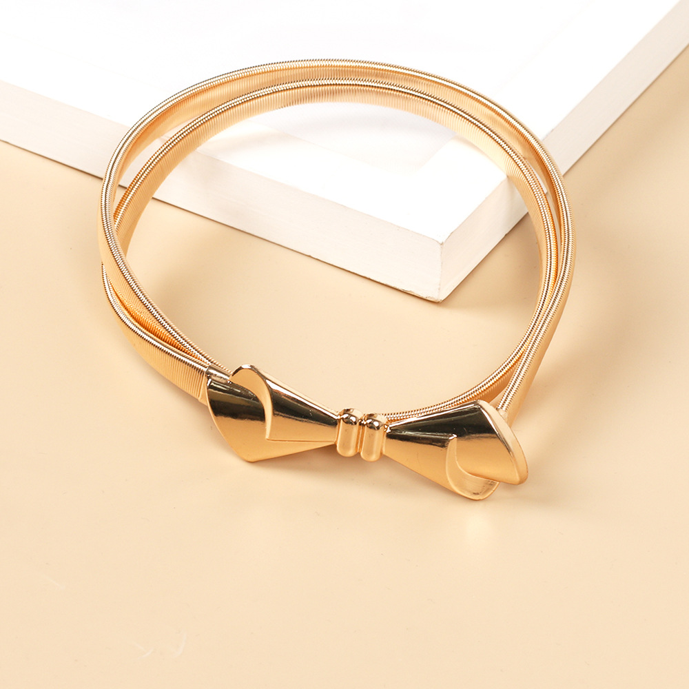 Modischer Metallgürtel, elastische und elastische Schleife für Damen, vielseitige dekorative Taillenkette, europäischer und amerikanischer Schmuck, Körperkette, Valentinstagsgeschenk_voghion.com