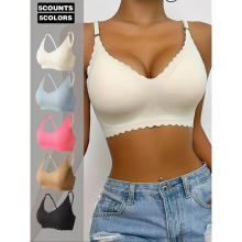 Y 80321 Ice silk seamless camisole vest ��˿�޺۾�£��������
