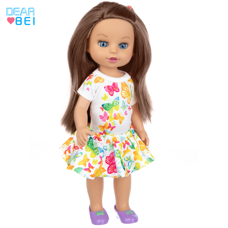 Venta caliente transfronteriza simulación muñeca 14 pulgadas American Girl renacer vinilo muñeca niños muñeca