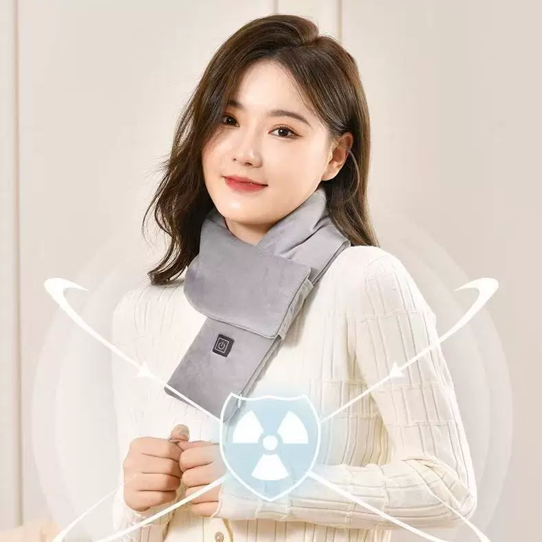 现货秋冬USB加热智能充电宝发热围巾百搭护颈围脖 可水洗电热围巾