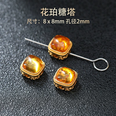 Natural Yellow Tower Crystal Random Zərgərlik ara hissələri - flower-amber-tower