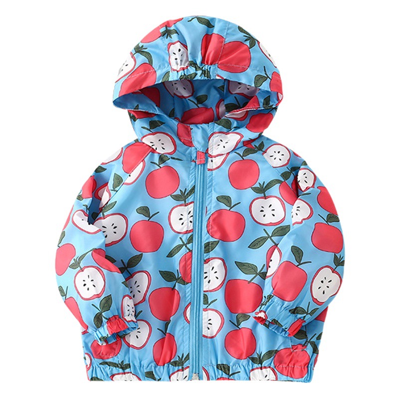 Malwee gabardina para niñas Primavera y otoño nuevos niños europeos y americanos estilo occidental con capucha cremallera camisa superior para niños