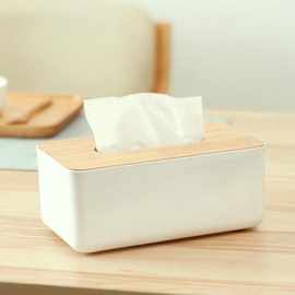 日式跨境木质纸巾盒创意纸抽盒餐巾盒抽纸盒桌面遥控器收纳盒批发