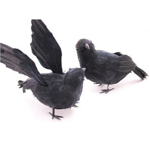 Halloween simulation crow black crow decorations shooting props garden furniture decoration Easter wholesale