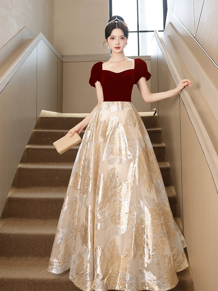 Toast Dress Bride Wedding Banquet Summer Red French Accessible Luxury Niche Classy Engagement Evening Dress Skirt Classy