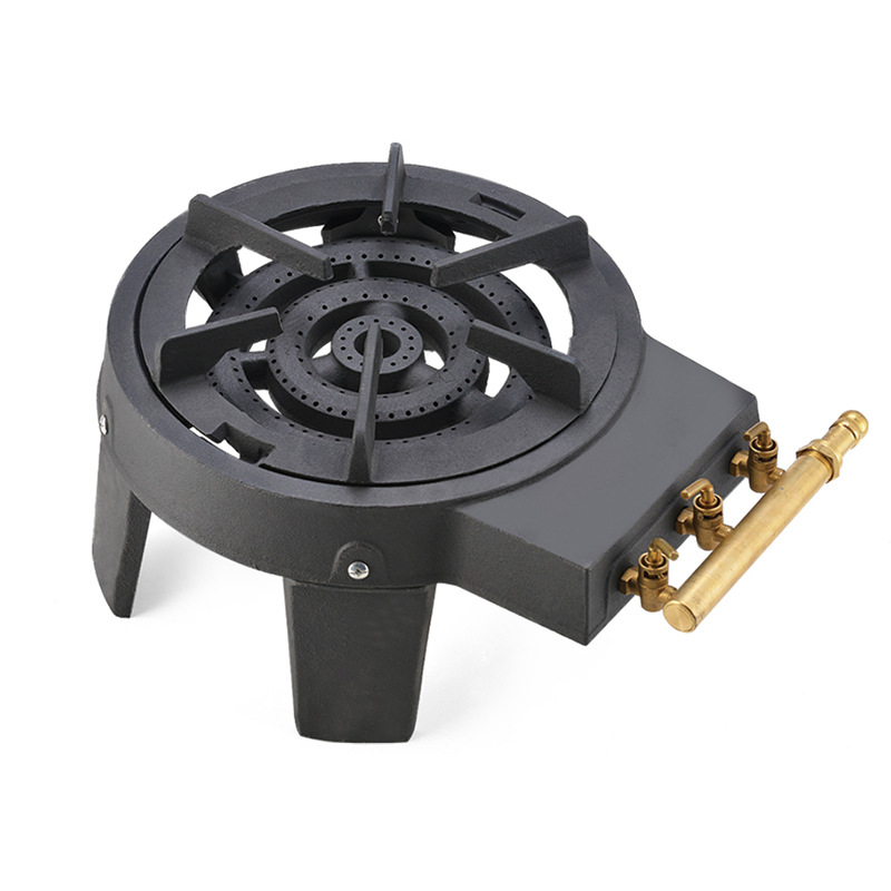 Estufas de hierro cruzado transfronterizas con múltiples cabezas de horno al aire libre camping portátil estufa de gas de fuego rápido estufa de horno de hierro fundido de ahorro de energía estufa de cabezas de horno