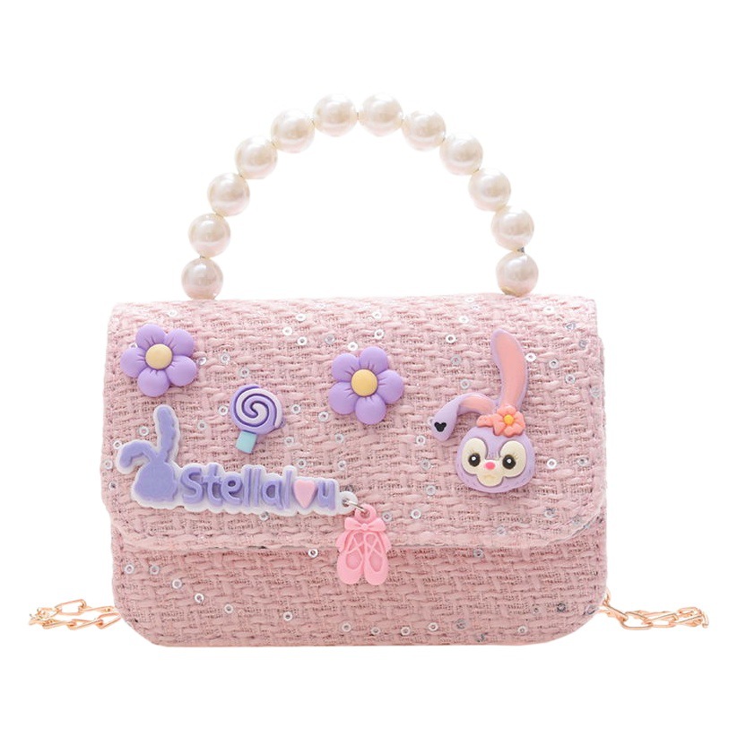 2023 New Star Dailou Children's Small Bag Stylish Princess Pearl Handbag Fashion Girl Crossbody Bag Trendy
