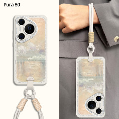 适用华为pura80pro新款轻奢pura80ultra保护套p70梵高名画p60创意