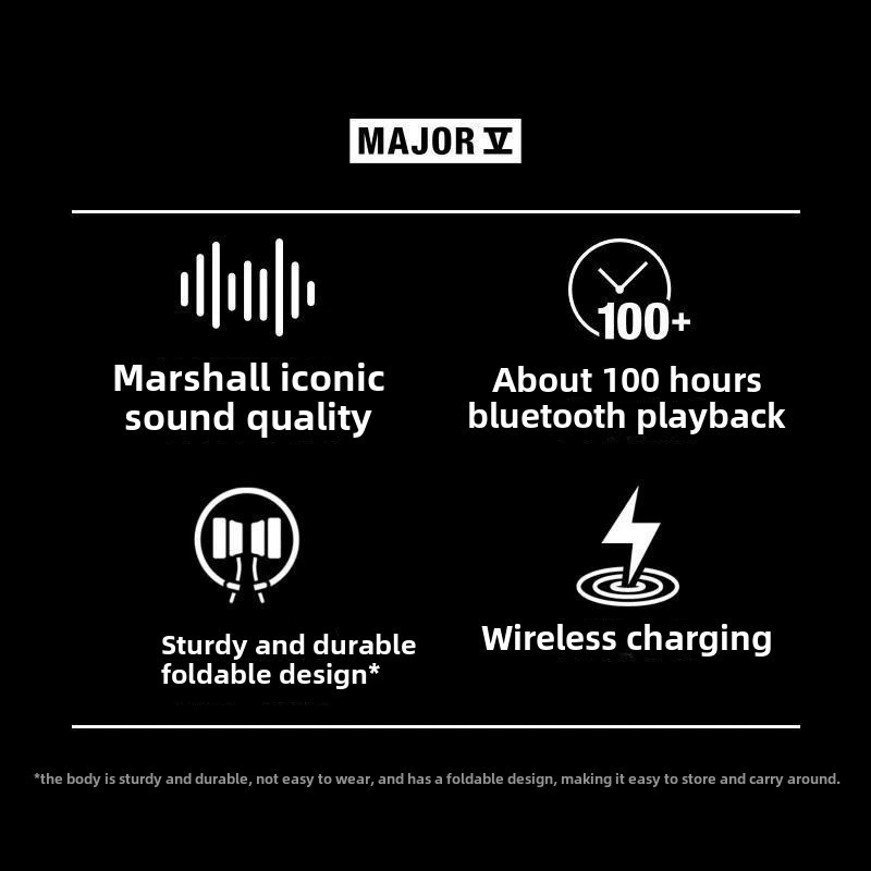 Marshall Major V полноразмерные беспроводные Bluetooth наушники Marshall