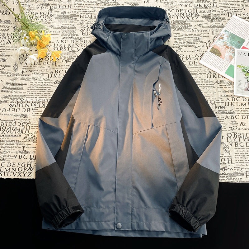 Primavera y otoño nueva ropa de asalto coreana de una sola capa mujer delgada al aire libre a prueba de viento a prueba de lluvia pareja abrigo casual ropa de montaña