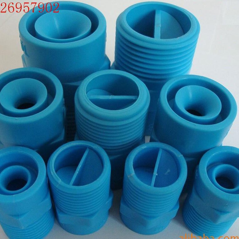 喷雾均匀连体扇形喷嘴 塑料PVC除尘实心锥形加湿喷淋喷头