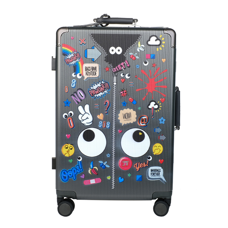 Maleta de ojos grandes bloqueo de cifrado bloqueo de aduanas maleta de embarque maleta de viaje maleta de tracción