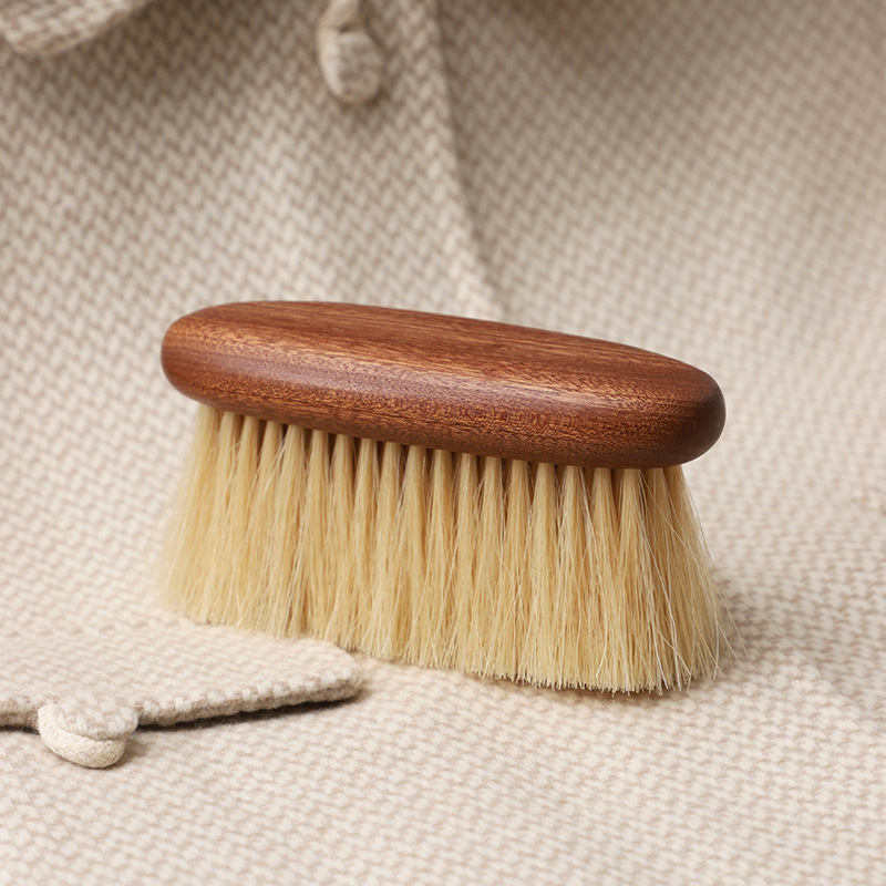 Horsehair Wool Care Brush Made of Solid Sapele Wood for Cashmere, Wool Sweaters, and Woolen Coats Horsehair Wool Care Brush Made of Solid Sapele Wood for Cashmere, Wool Sweaters, and Woolen Coats