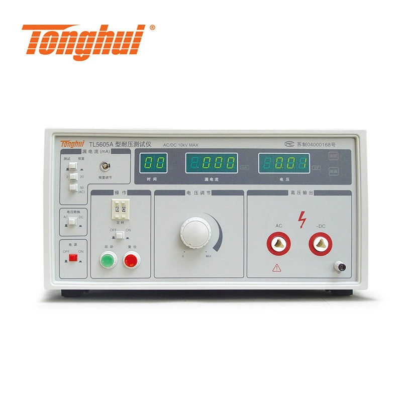 Агент Tonghui TL5605A, напряжение 10 кВ, ток утечки 50 мА, емкость 500 ВА, тестер перенапряжения переменного тока