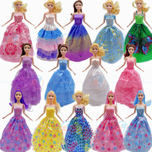 半包裙适合30cm女孩玩具洋娃娃衣服婚纱公主拖尾裙晚礼服散装批发