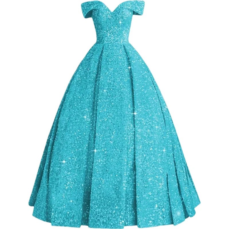 Teenage Off the Shoulder Sequin Prom Dresses Plus Size Ball Gown Sparkly Quinceanera Dresses Formal Evening Teenage Off the Shoulder Sequin Prom Dresses Plus Size Ball Gown Sparkly Quinceanera Dresses Formal Evening