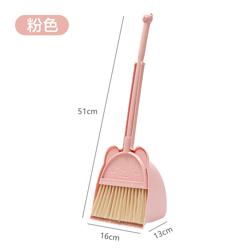 [핑크 2종세트] 심플 쓰레받기 + 빗자루