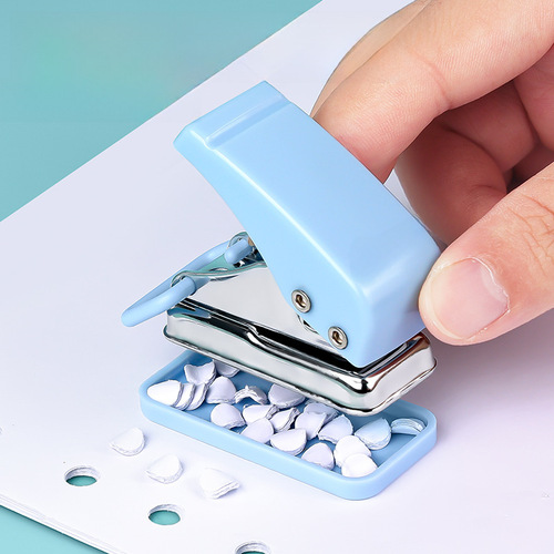 Huajie Factory Wholesale Mini Small Hole Punch Single Hole Easy Hole Puncher Round Ring Spiral Binding Machine for Binding Paper