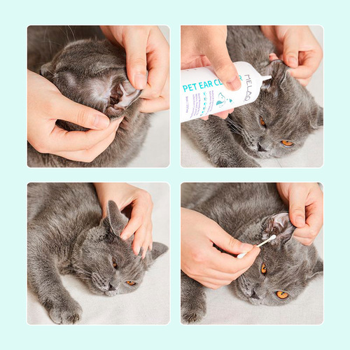 Cross-border pet ear cleaning solution 237ml cat and dog ear cleaning water to remove ear mites and earwax ear drops wholesale
