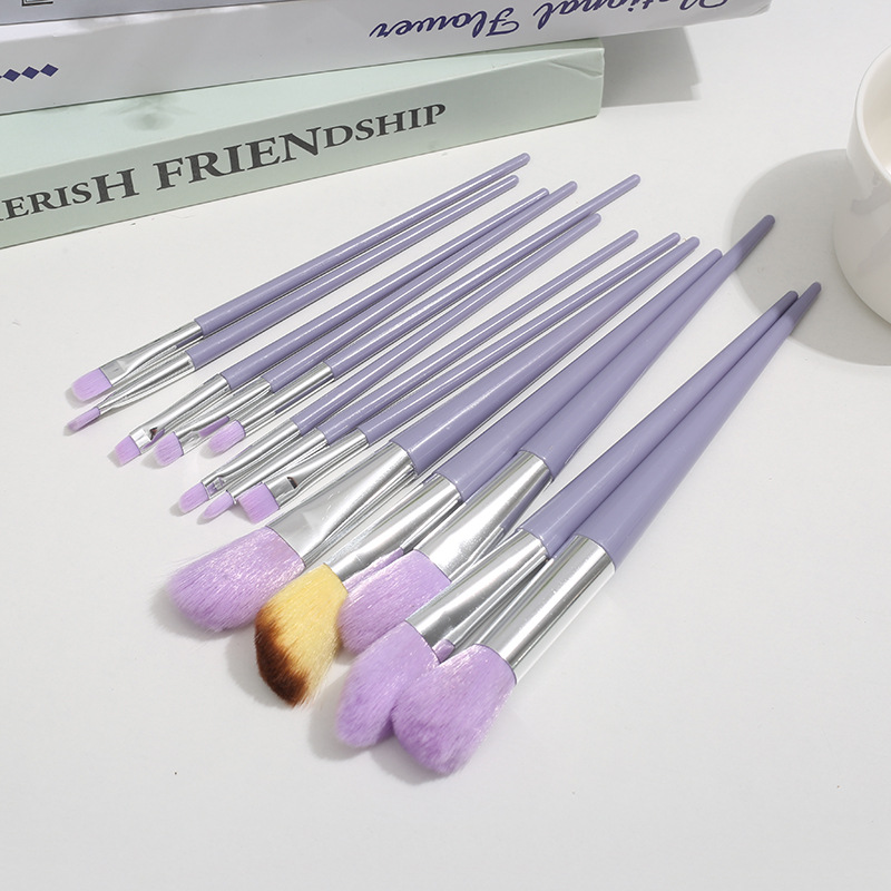 13 unids cuatro estaciones verde maquillaje cepillo traje bolsa de tela portátil suave pelo Blush cepillo sombra de ojos cepillo profesional maquillaje herramientas