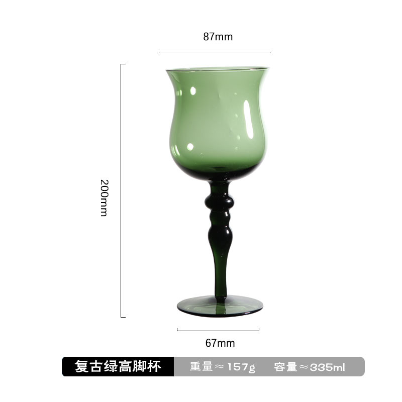 Rojo púrpura verde oscuro MEDIADOS DE-antiguo cristal de cristal vintage hogar restaurante luz naranja vino tinto Luz de lujo de gama alta