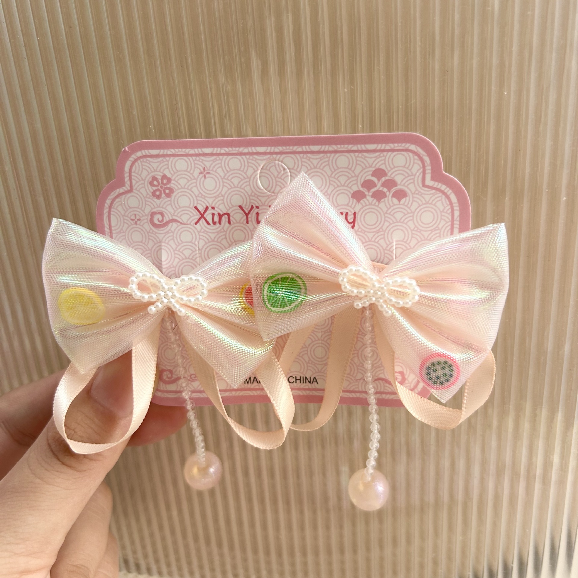 Nuevo estilo chino clip de cabello para niños niñas vestidos chinos adornamiento de cabello princesa antiguo arco pares clip de bordilla tarjeta pequeña