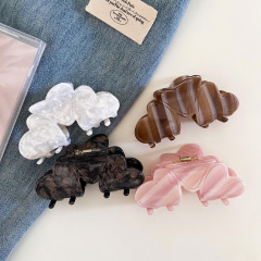 法式超仙醋酸爱心云朵抓夹女高级感气质发抓后脑勺盘发鲨鱼夹发饰