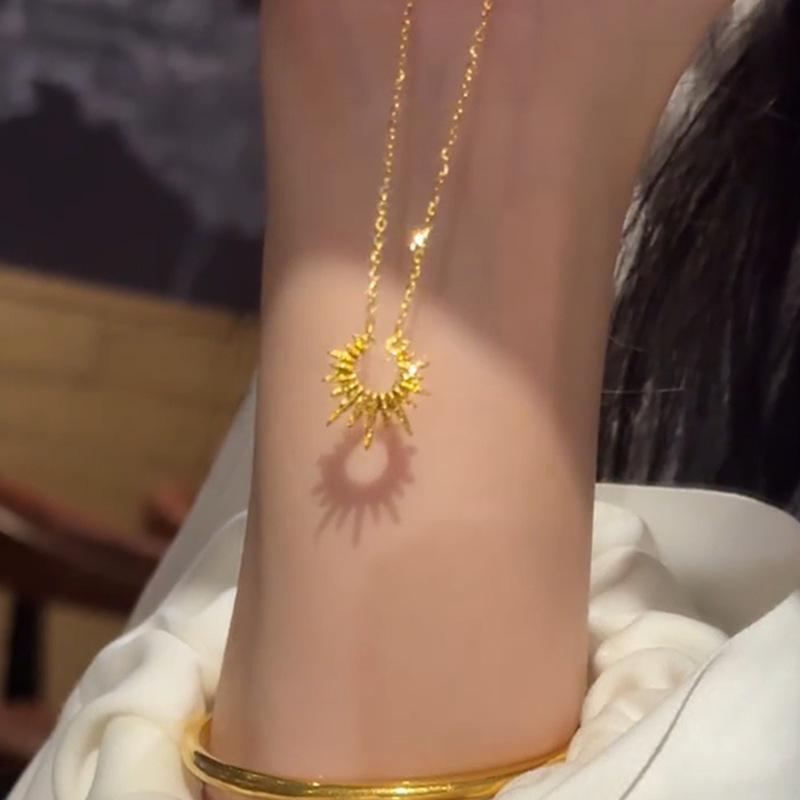 小红书同款太阳花项链女新款轻奢精致锁骨链小众设计配饰厂家批发|undefined