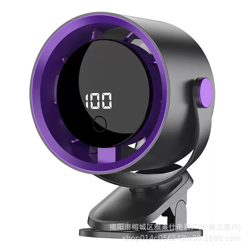 [Amazon Hot Sale] ventilador de escritorio al aire libre circulación de gran viento para el hogar visualización digital ventilador triángulo de doble propósito