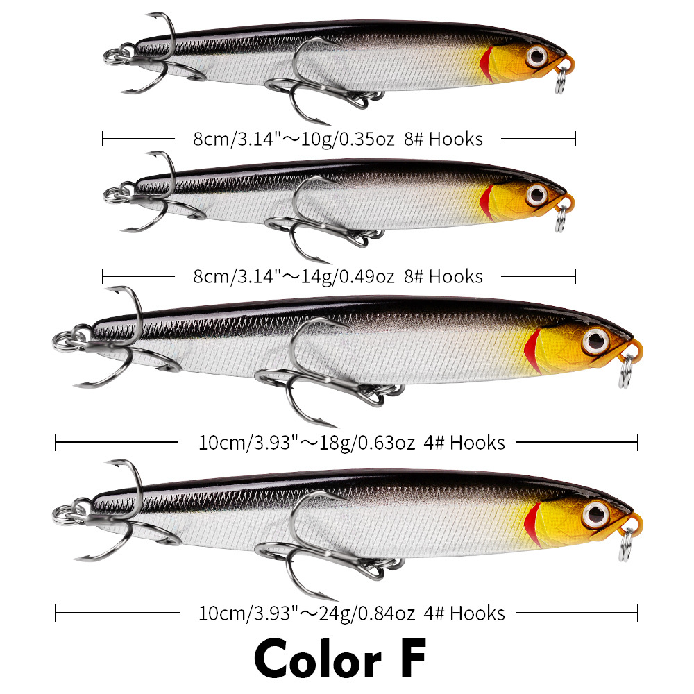 5 Colors Shallow Diving Minnow Lures Sinking Hard Plastic Baits Fresh Water Bass Swimbait Tackle Gear