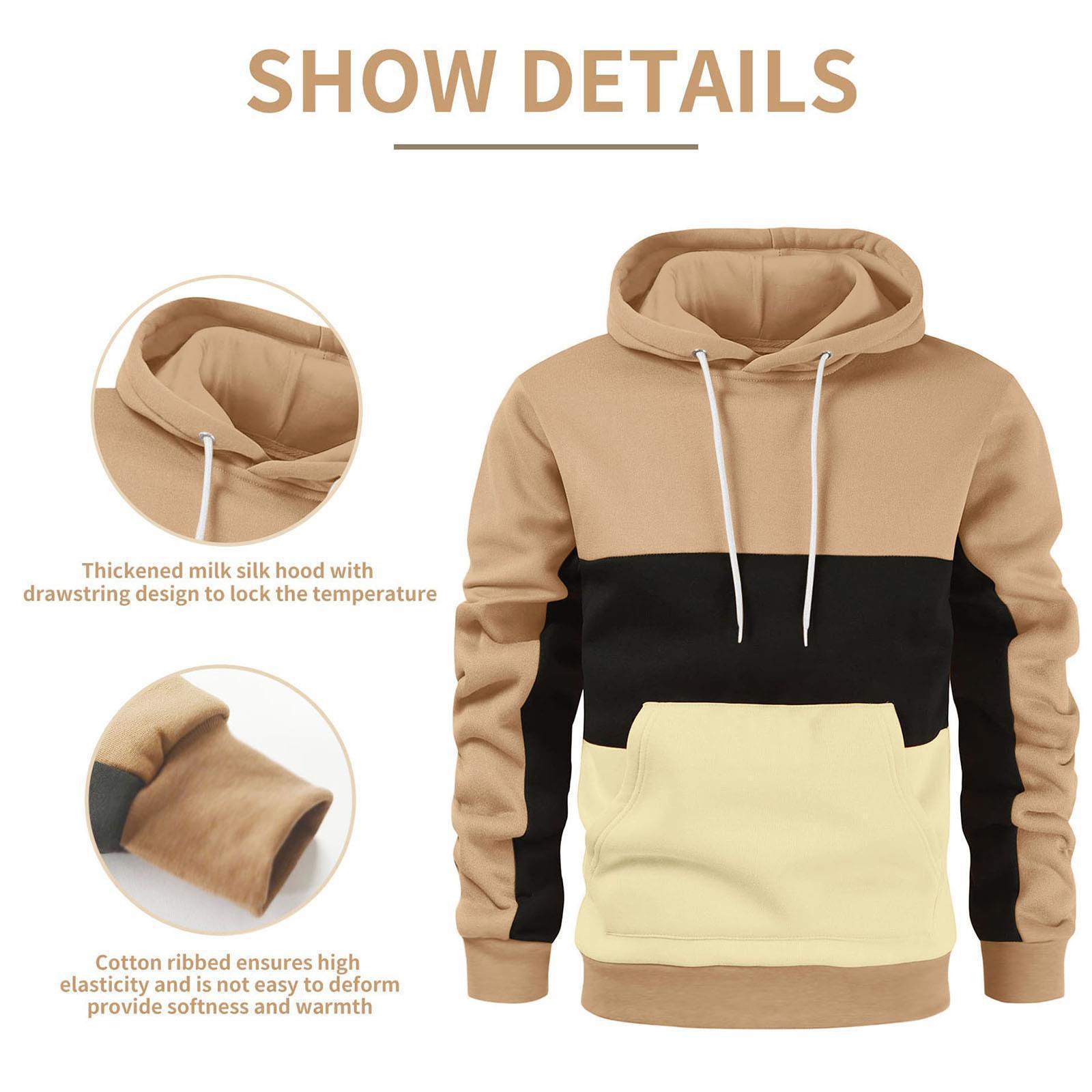 Herren Hoodie Mit Colorblock Design Für Herbst Und Winter_voghion.com