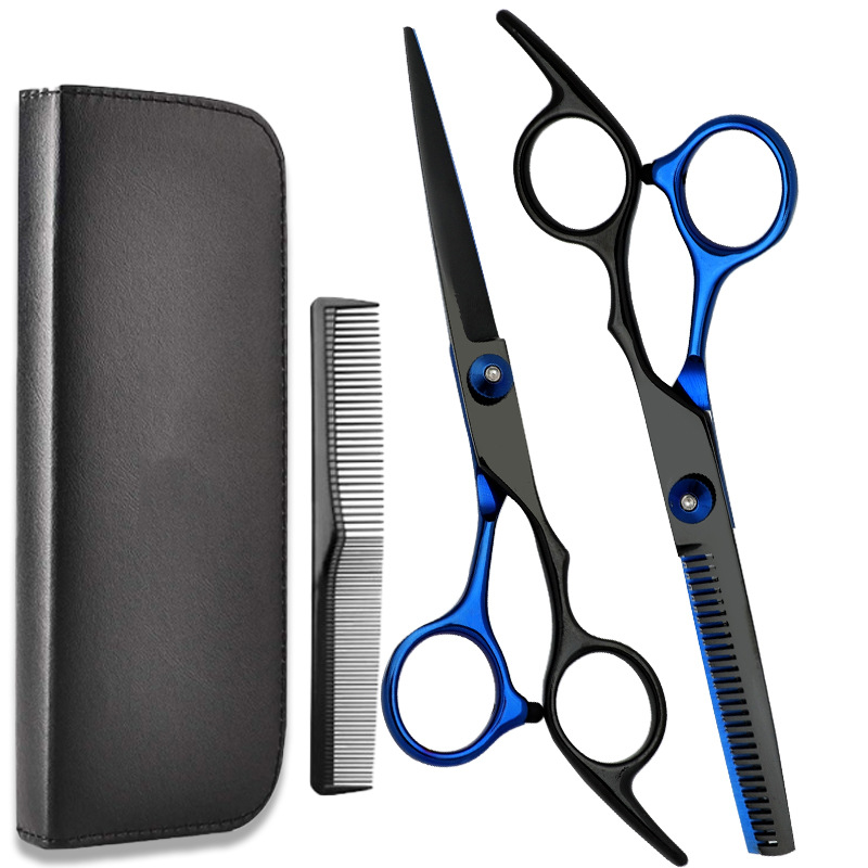 Fábrica al por mayor de 6 pulgadas tijeras de pelo profesional estilista de pelo tijeras de peluquería corte de pelo tijeras planas tijeras de dientes finos traje