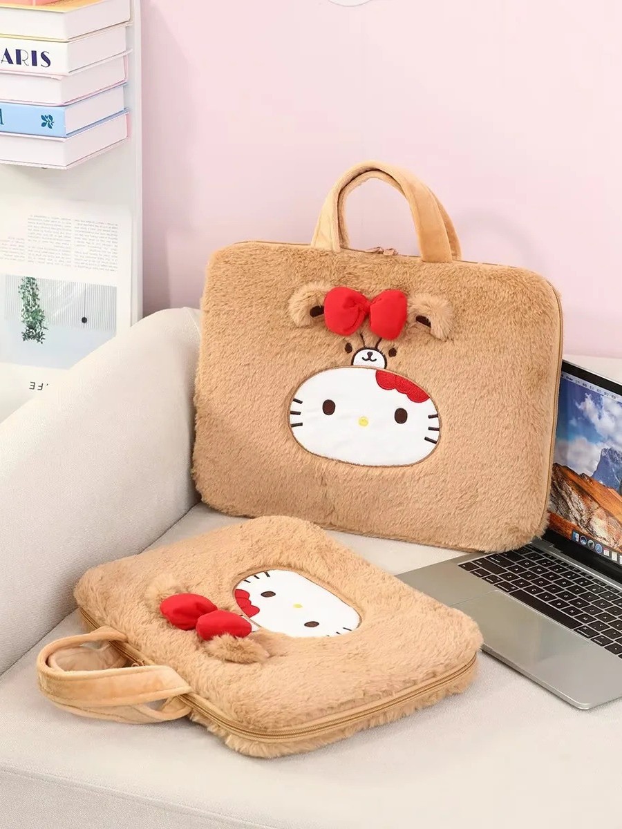 Japanese cartoon brown handheld laptop