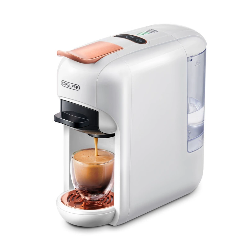 Capsule coffee machine (CAFELFFE) fully automatic, hot & cold, compact 32.5×15.2×29.6 cm