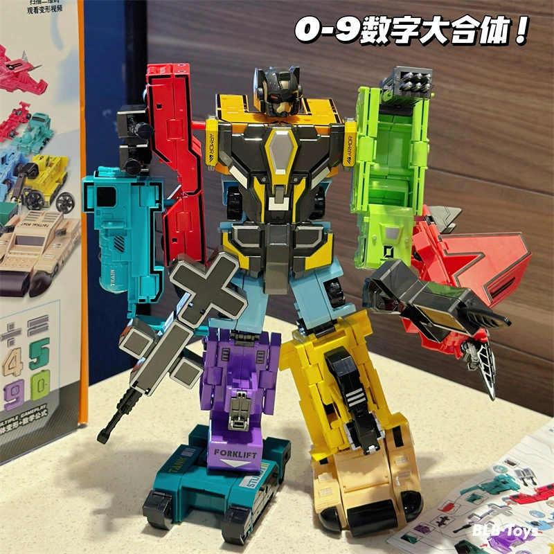 Digital neon transformer, toy, robot, combined constructor for boys