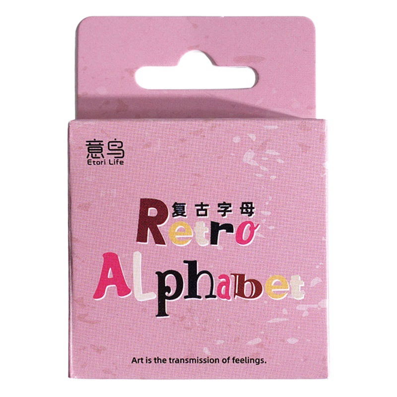Итальянская птица etori Ретро буква в штучной упаковке наклейки Красочные английские буквы ручной счет материал украшения наклейки 52