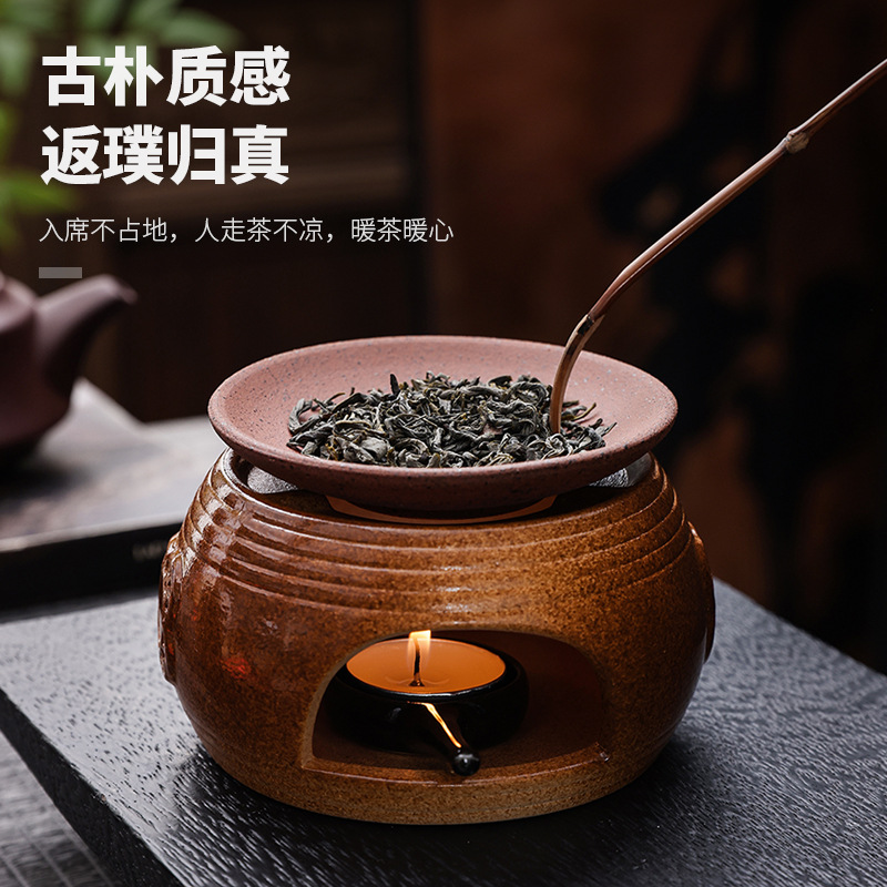 中式香粉可干烧精油炉陶瓷蜡烛扩香器隔火加热旅行围炉烤茶炉