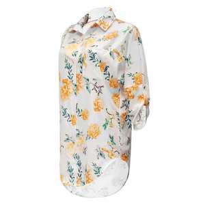 product - wholesale Autumn Floral Print Long Sleeve Cardigan Single Breasted Loose Casual Shirt Women - 7