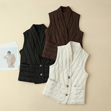 填充物130克加厚100%桑蚕丝拉绒背心真丝保暖开衫马甲上衣女秋冬